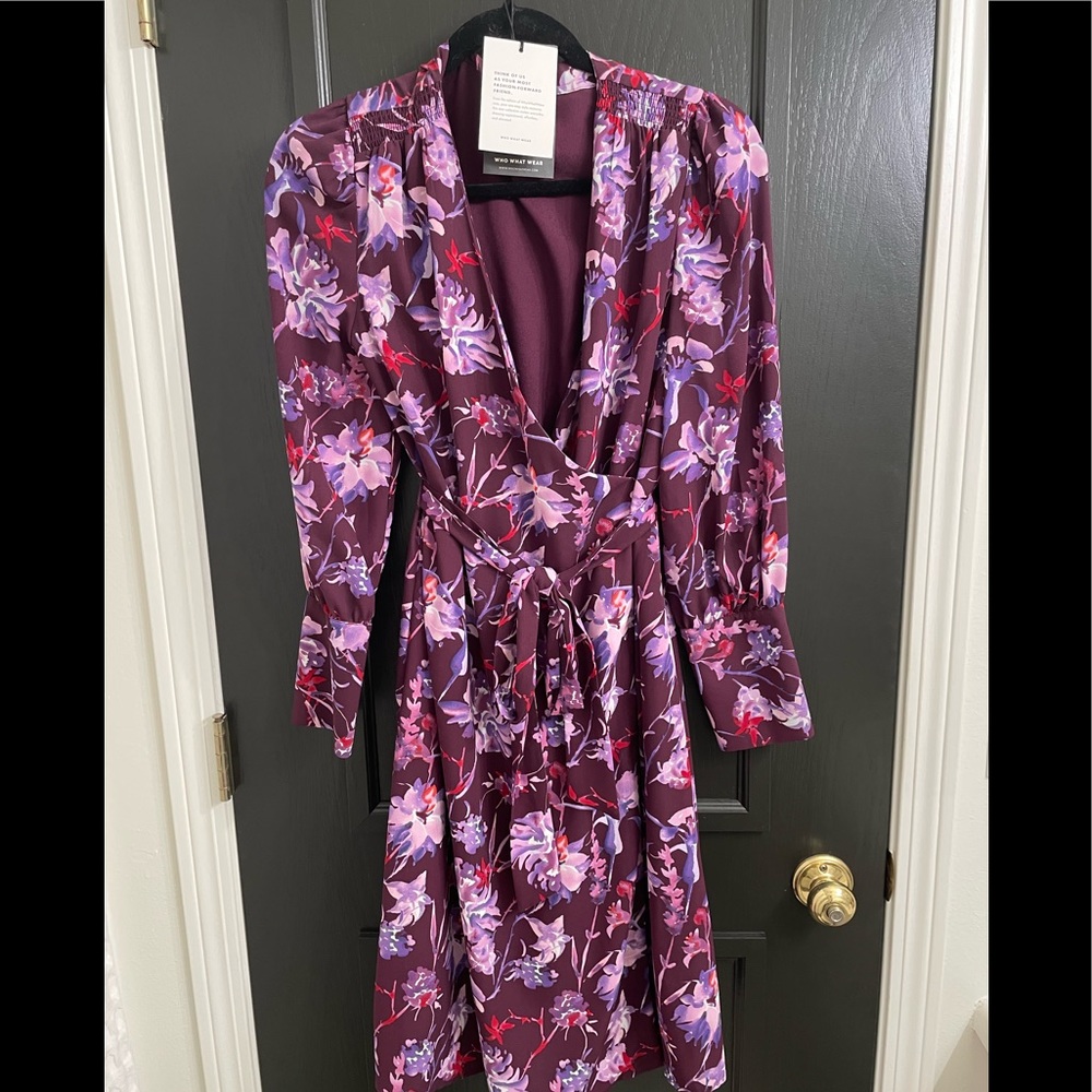 NWT floral wrap dress